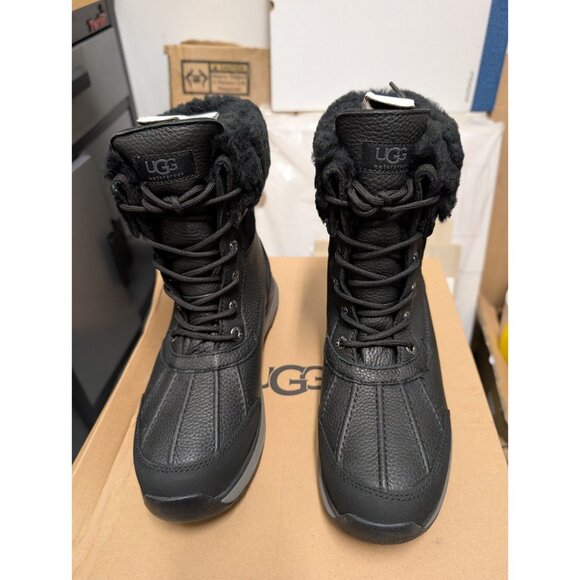 UGG ADIRONDACK III Black Winter Boots with Gray Lining size 10 NWB - Picture 5 of 7